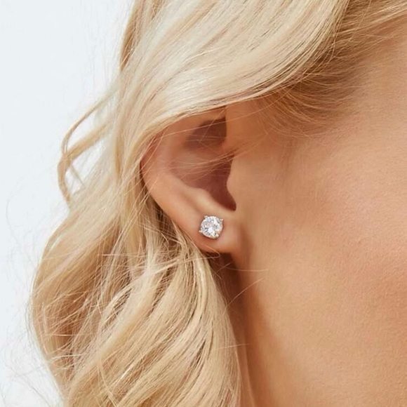 🔵𝟲𝟱%𝗢𝗙𝗙 𝗯𝘂𝗻𝗱𝗹𝗲𝘀 𝟯+🔵 NEW CZ Round Stud Earrings - Picture 12 of 14